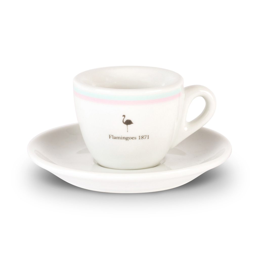 Flamingoes espresso cup and saucer