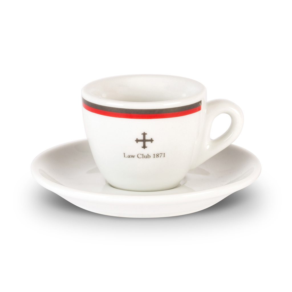 Law Club espresso cup and saucer