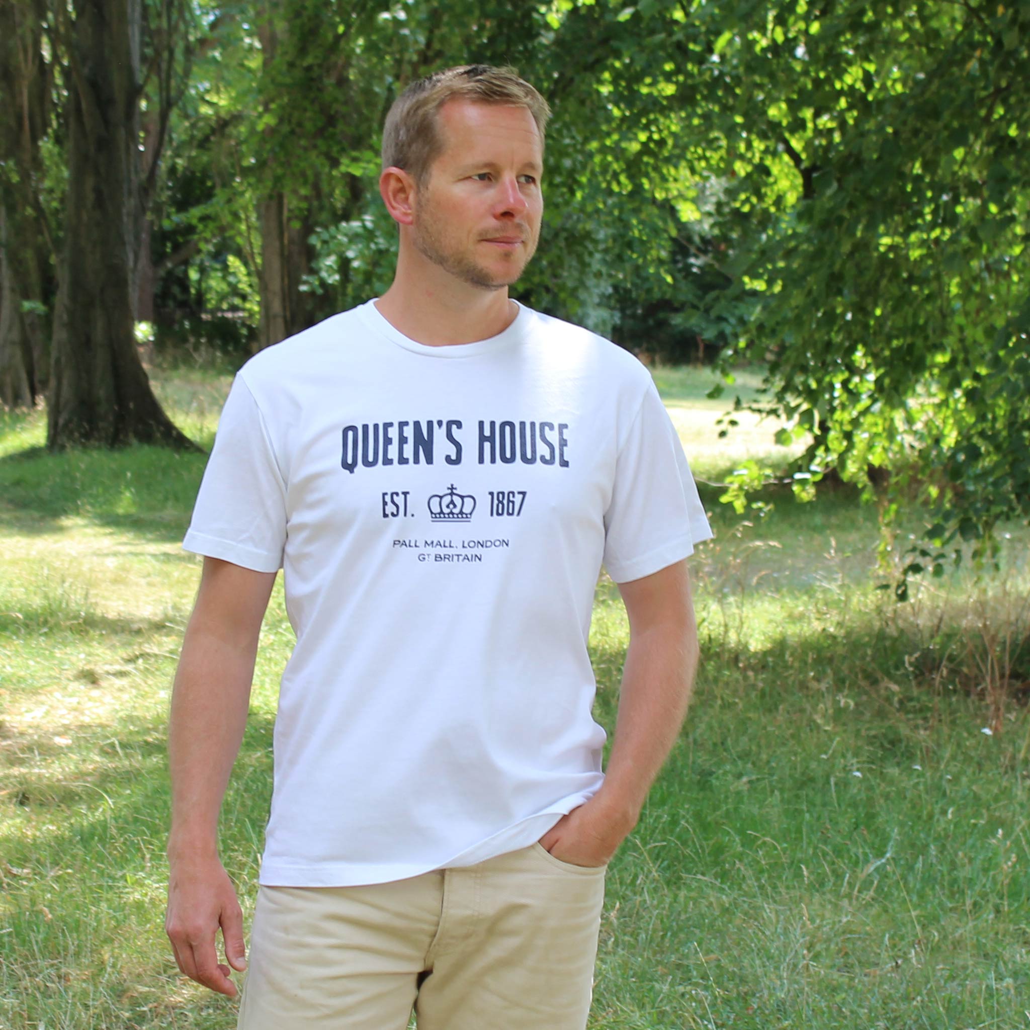 Queen's House White T-shirt model