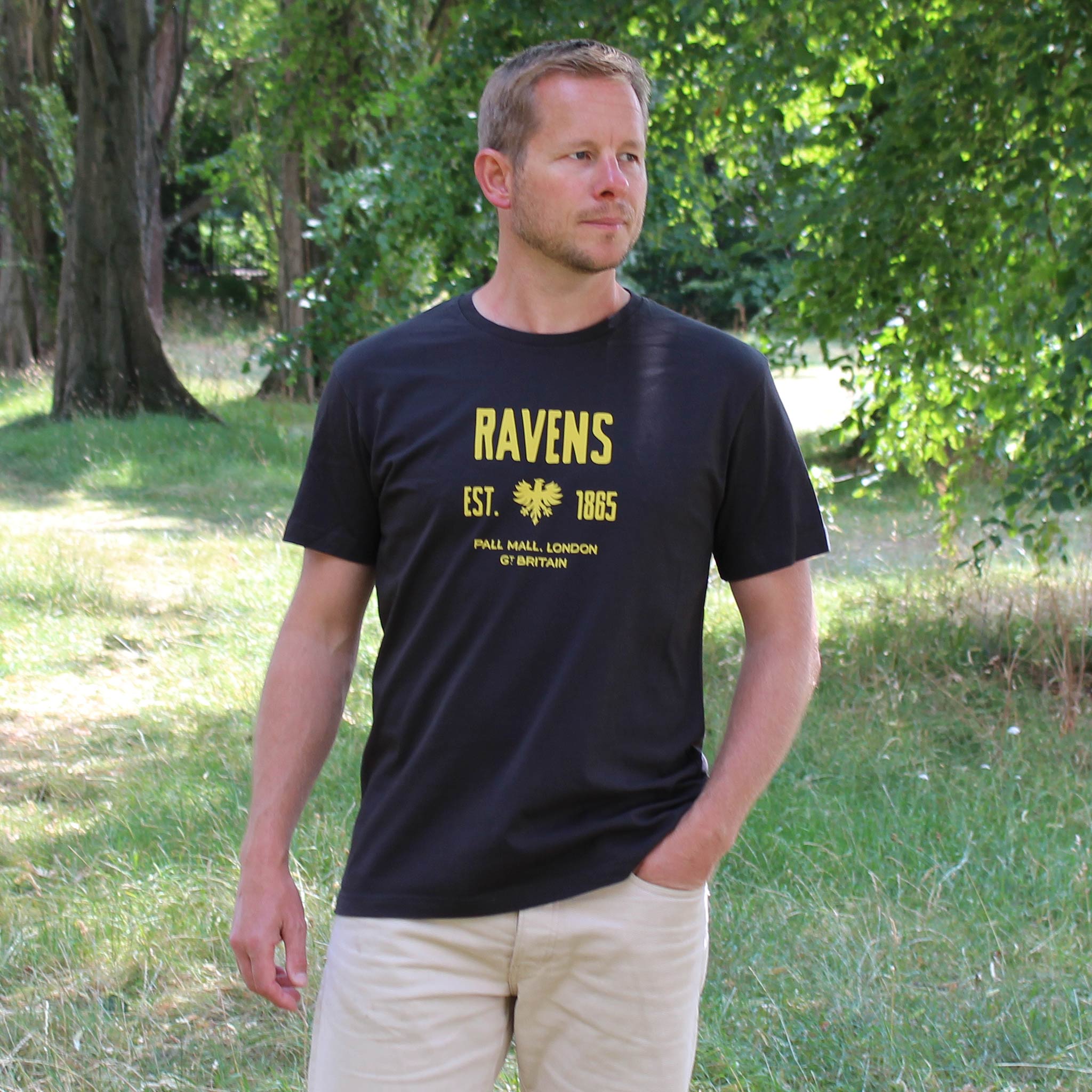 Ravens Navy T-shirt model