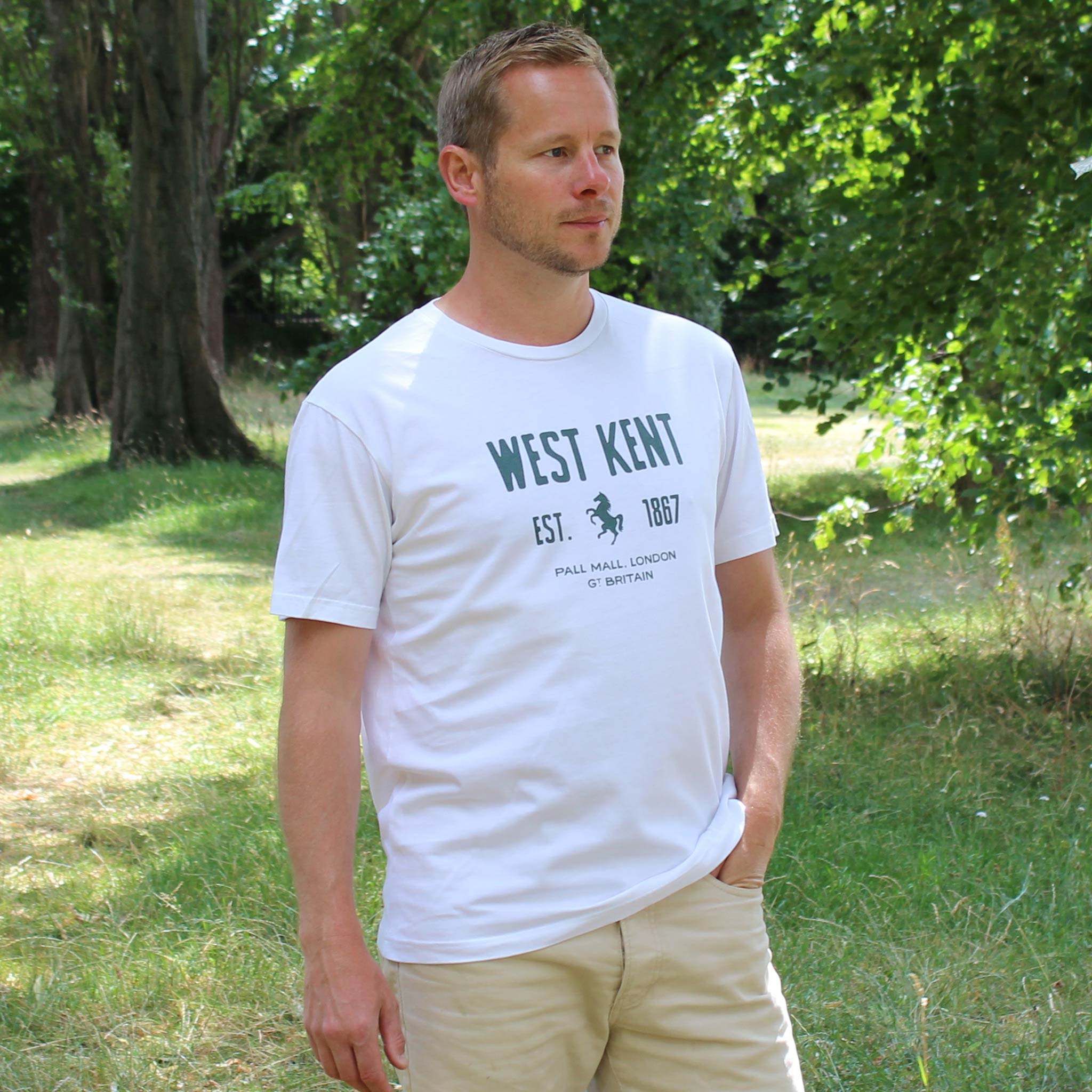 West Kent White T-shirt model