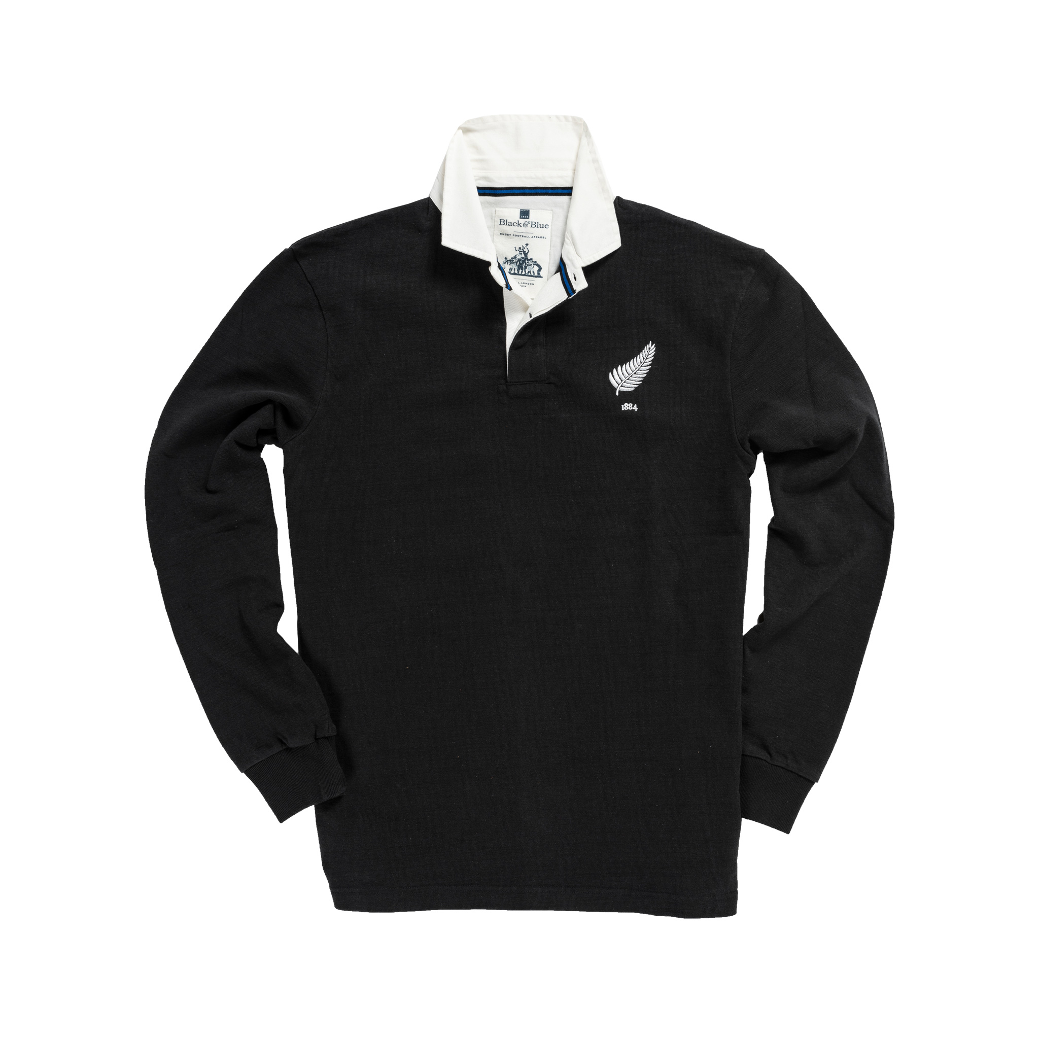 black rugby polo