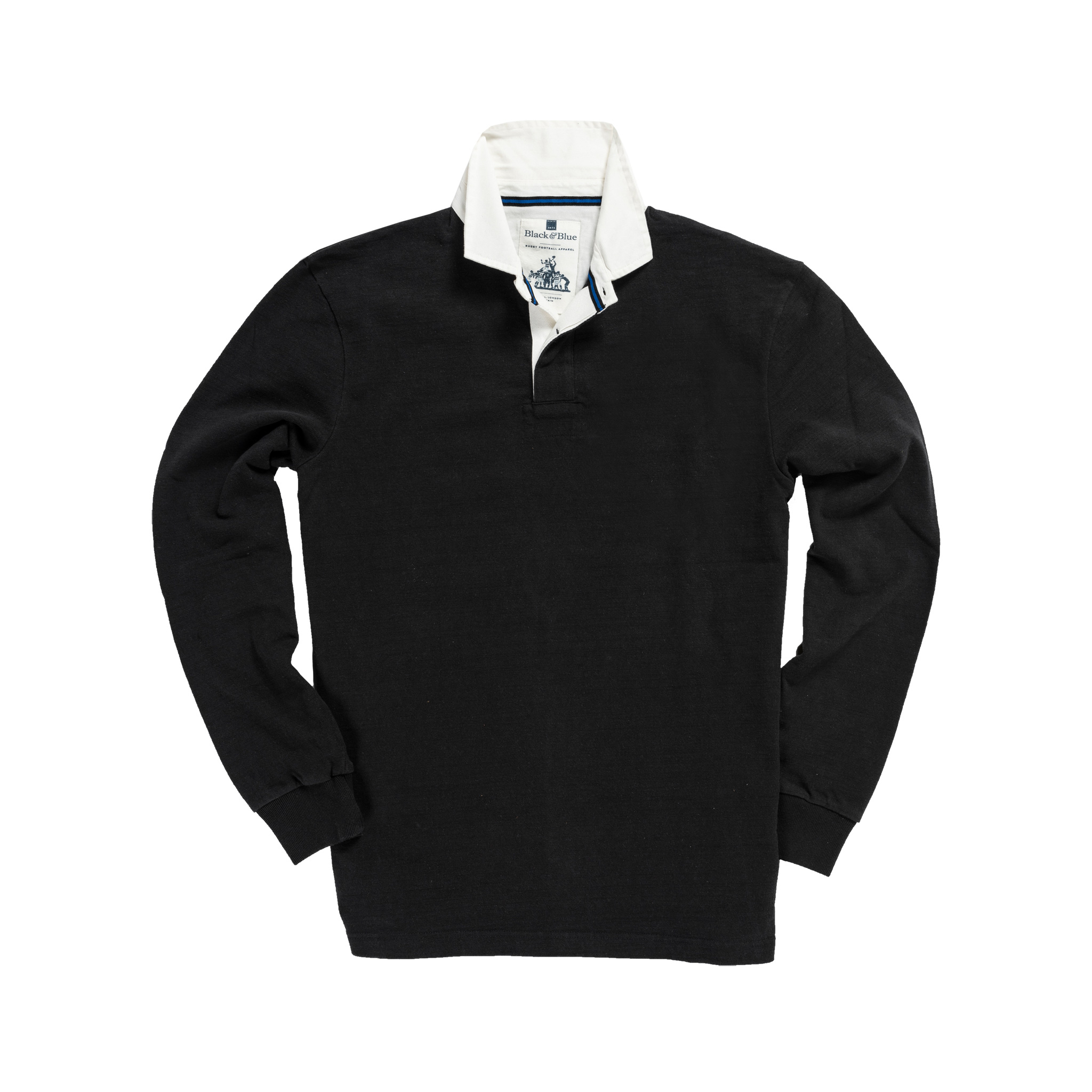 CLASSIC BLACK 1871 RUGBY SHIRT - BlackandBlue1871