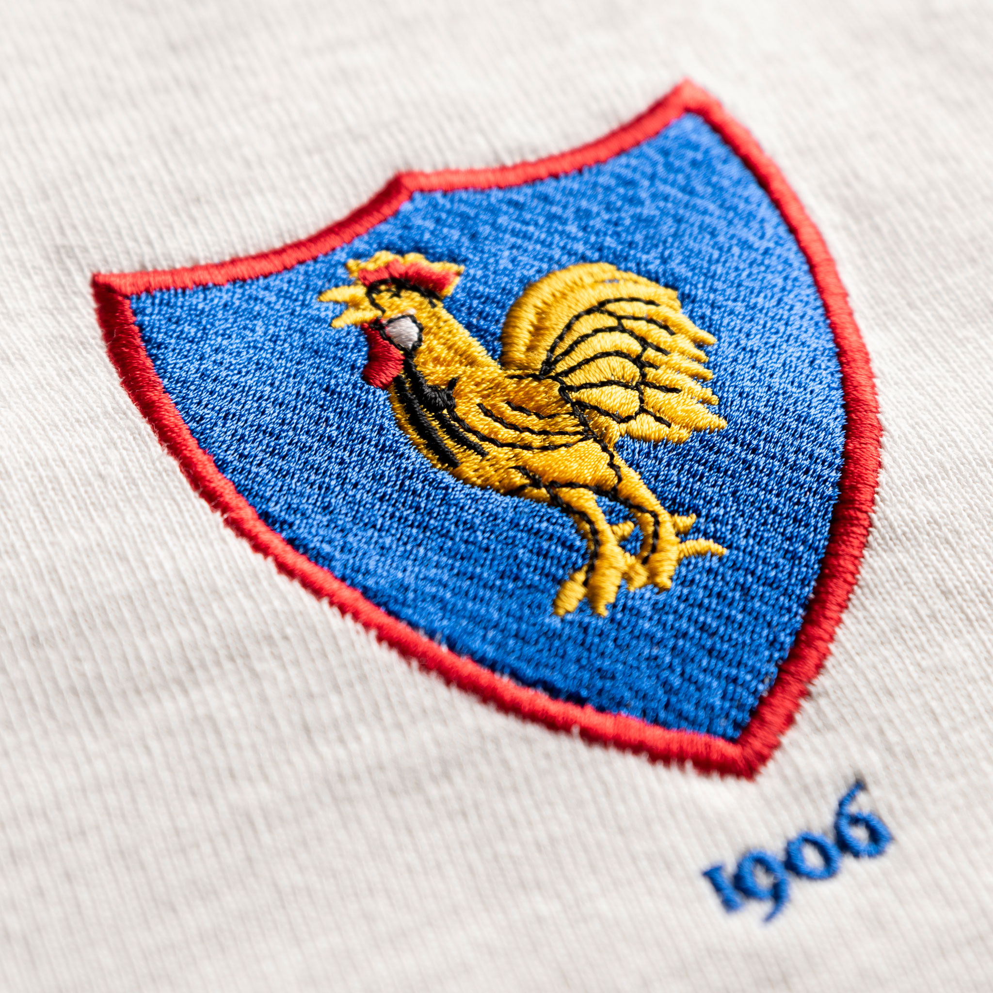 France 1906 Vintage Rugby Shirt - Away Strip_Logo