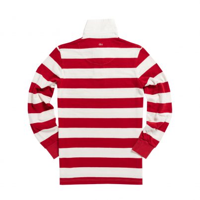 Women's Classic Red And White 1871 Vintage Rugby Shirt