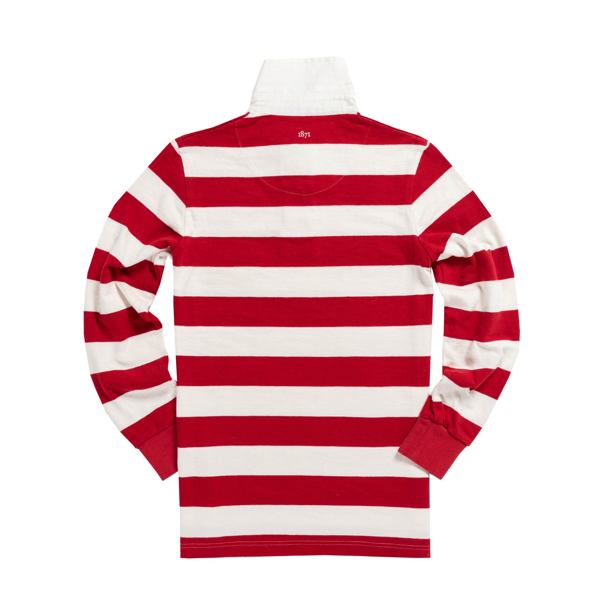 Women's Classic Red and White 1871 Vintage Rugby Shirt