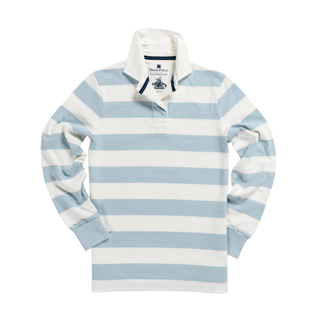 Women's Classic Sky Blue and White 1871 Vintage Rugby Shirt