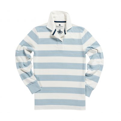 CLASSIC SKY BLUE & WHITE 1871 WOMEN’S RUGBY SHIRT