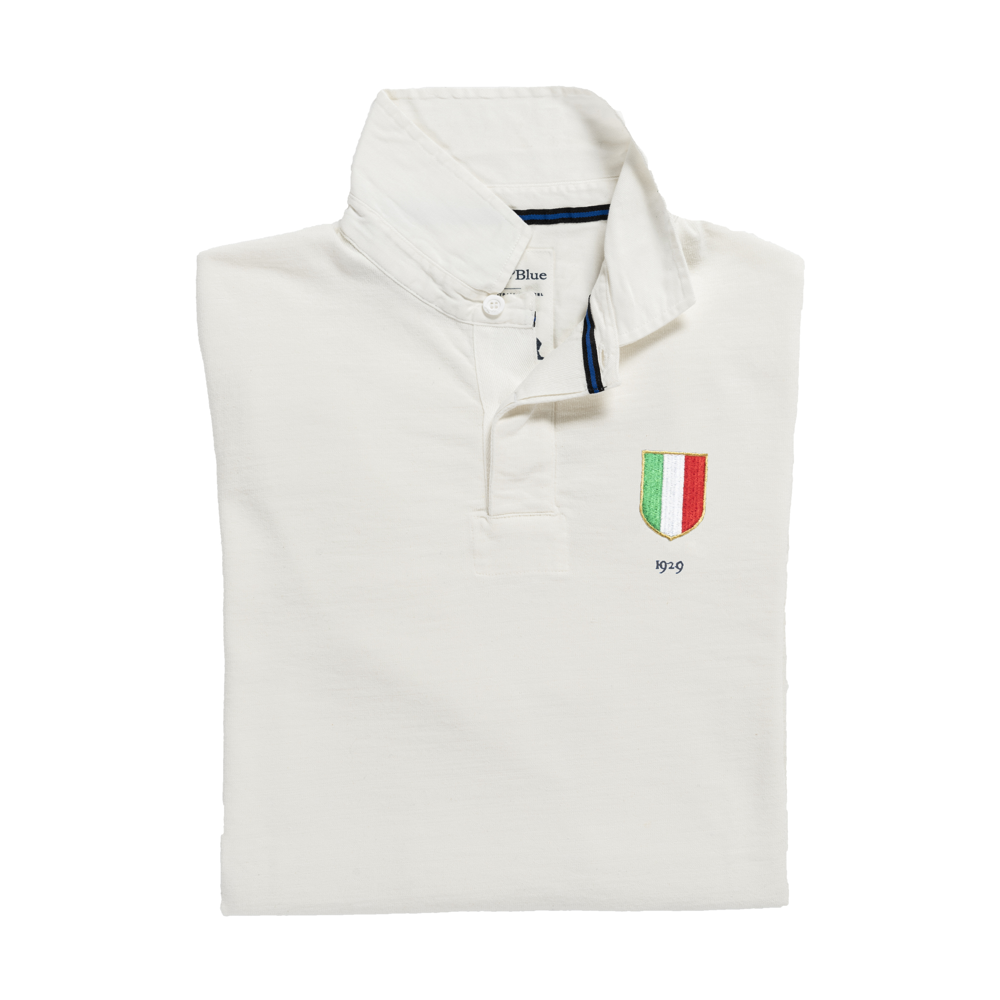 Italy Tricolore 1932 White Rugby Shirt_Folded
