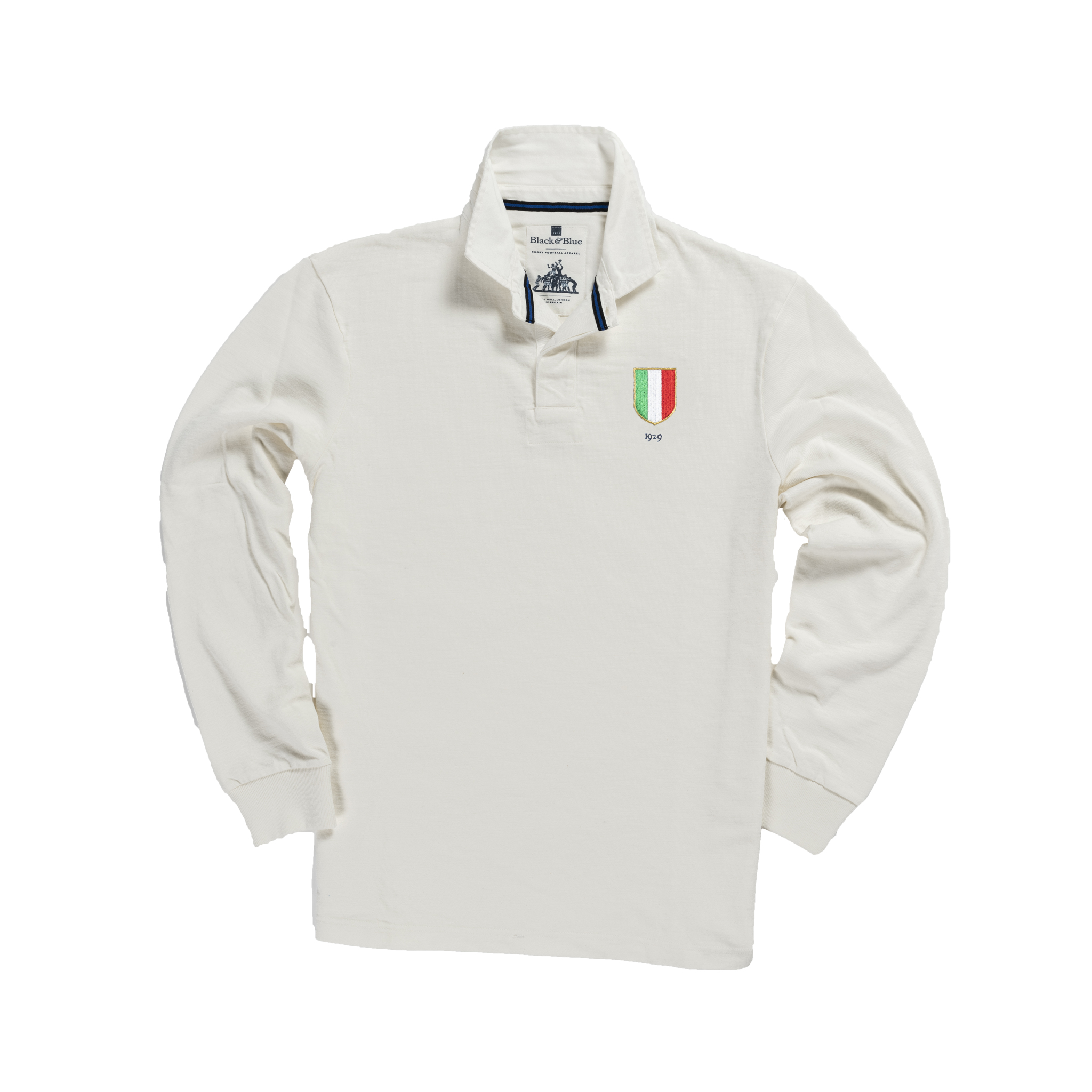 Italy Tricolore 1932 White Rugby Shirt_Front