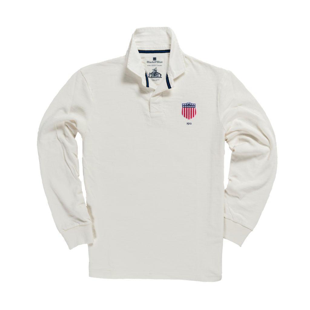 USA 1912 RUGBY SHIRT - BlackandBlue1871