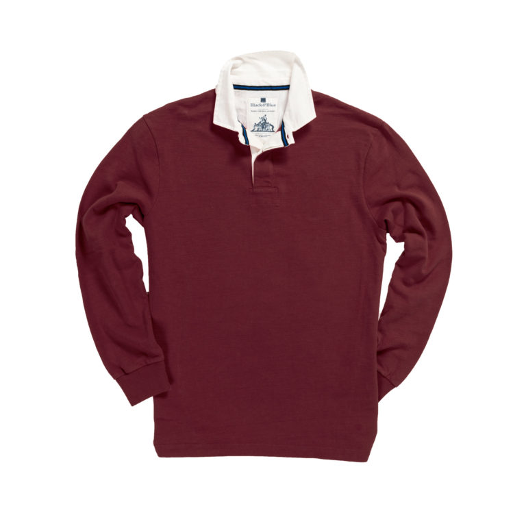 CLASSIC BURGUNDY 1871 RUGBY SHIRT BlackandBlue1871