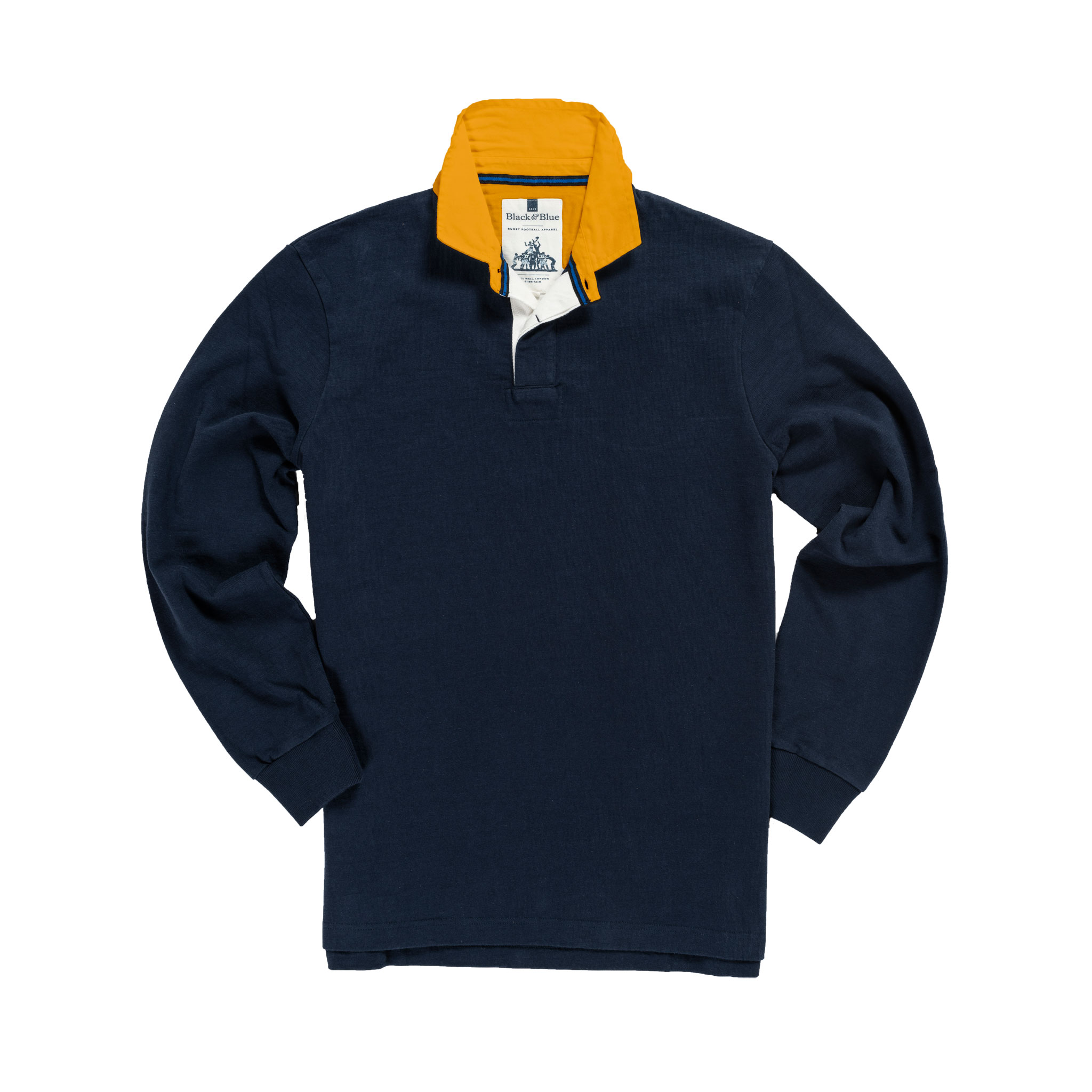 Classic Navy With Gold Collar 1871 Vintage Rugby Shirt