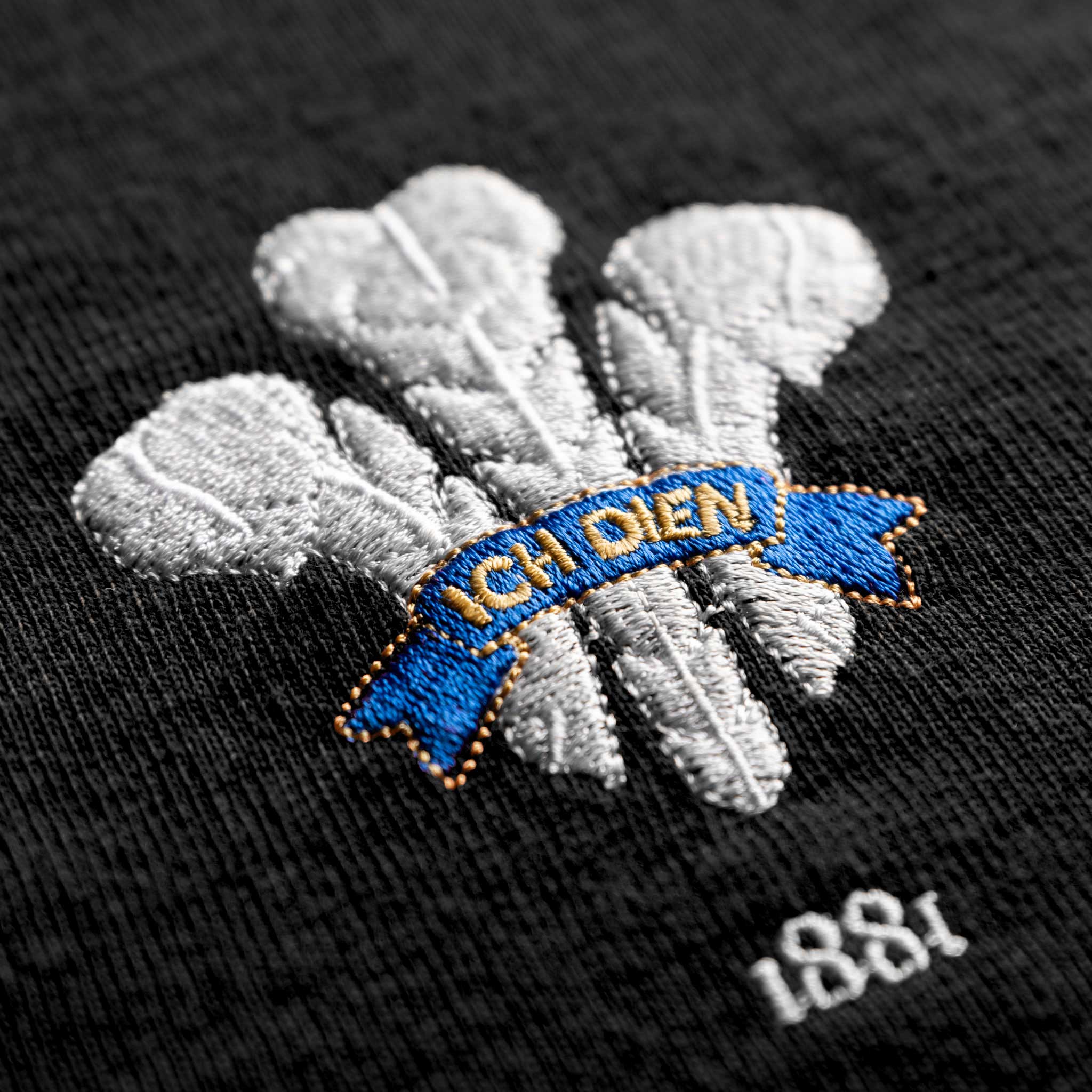 Wales 1881 Black Vintage Rugby Shirt_Logo