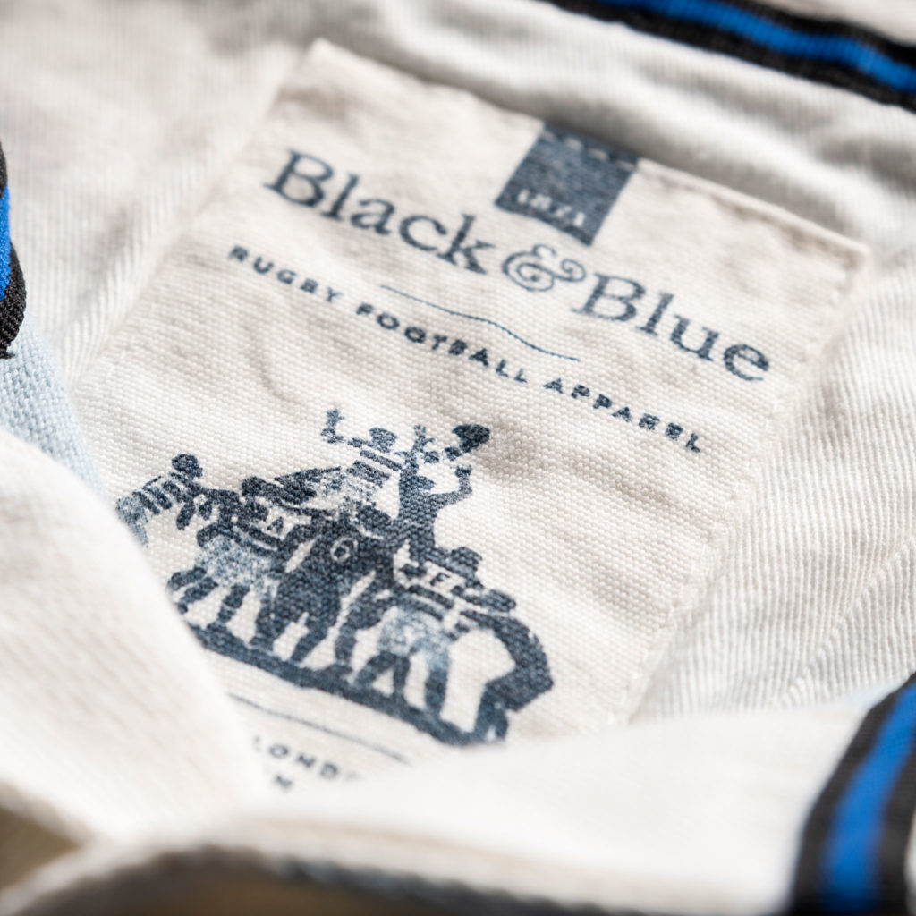 Pembroke 1842 Rugby Shirt Blue and White_Bb Label