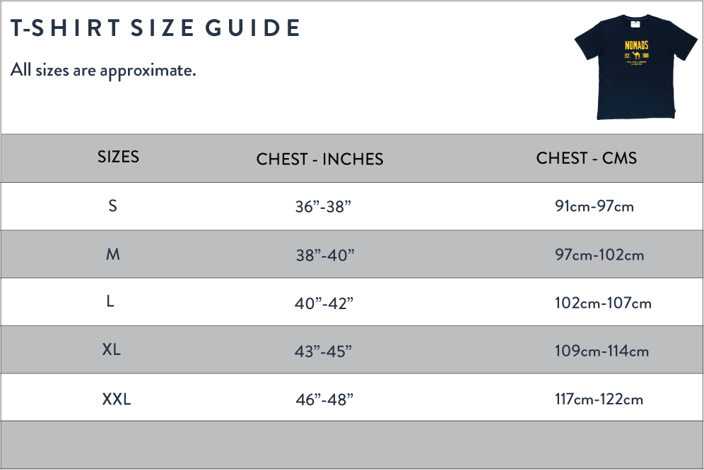 T-shirt Size Guide