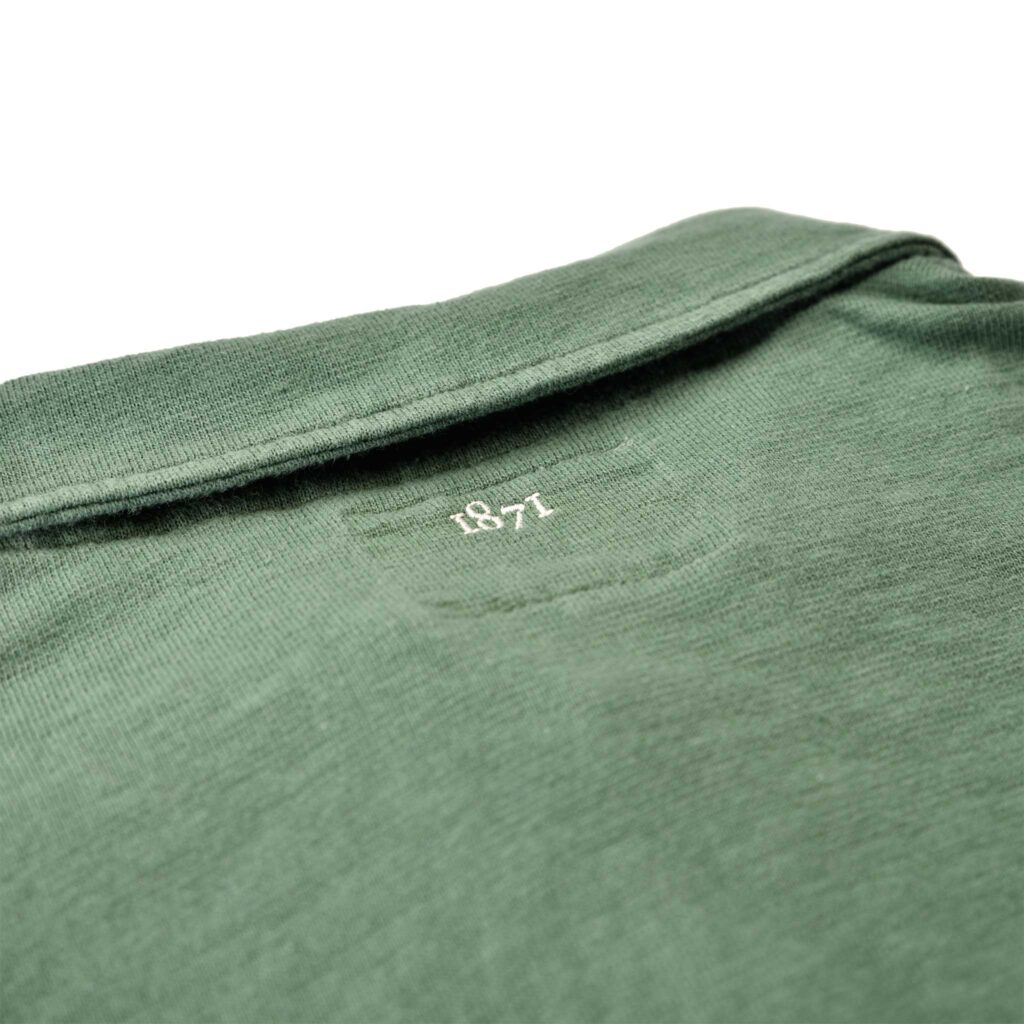 Green Long Sleeve 1871 Polo Shirt_1871