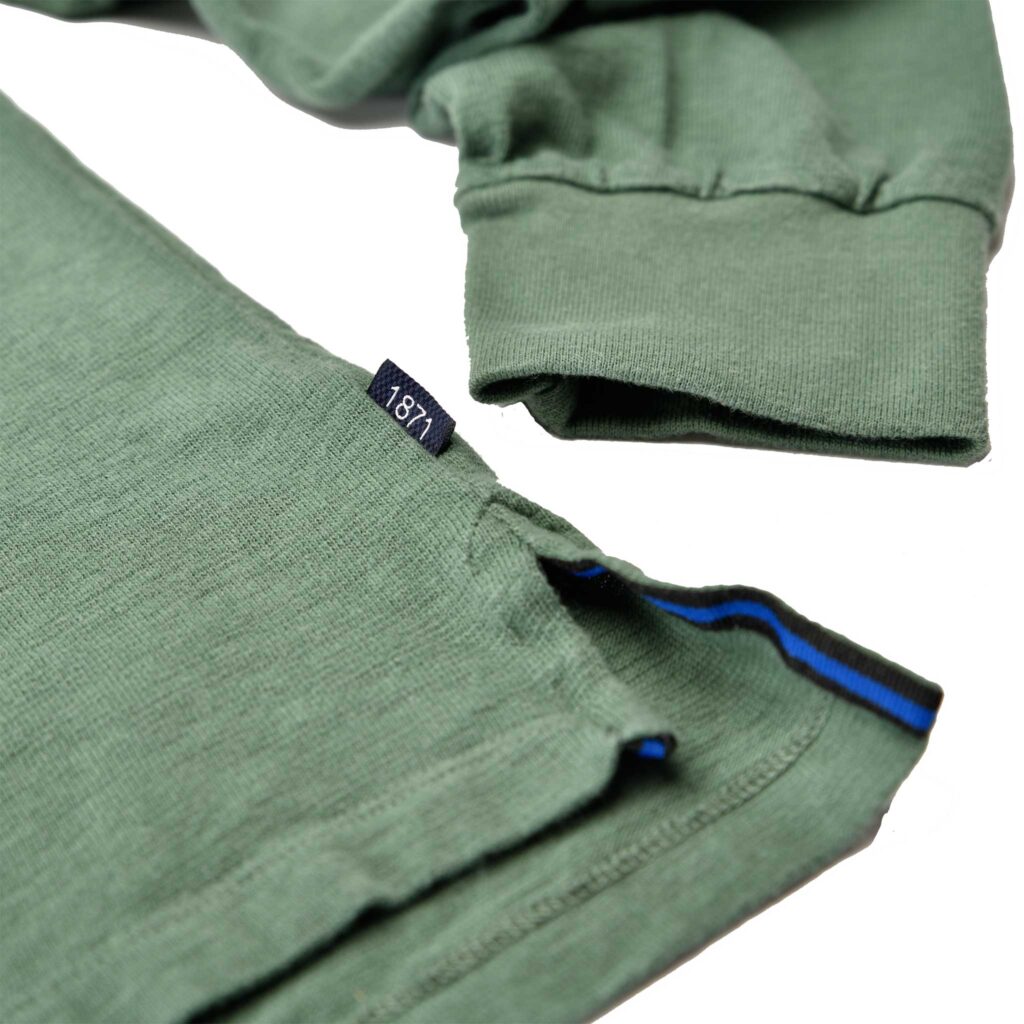 Green Long Sleeve 1871 Polo Shirt_Tab