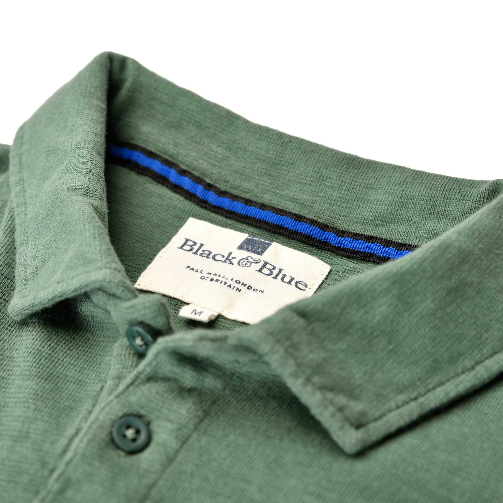 Green Long Sleeve 1871 Polo Shirt_BB Label
