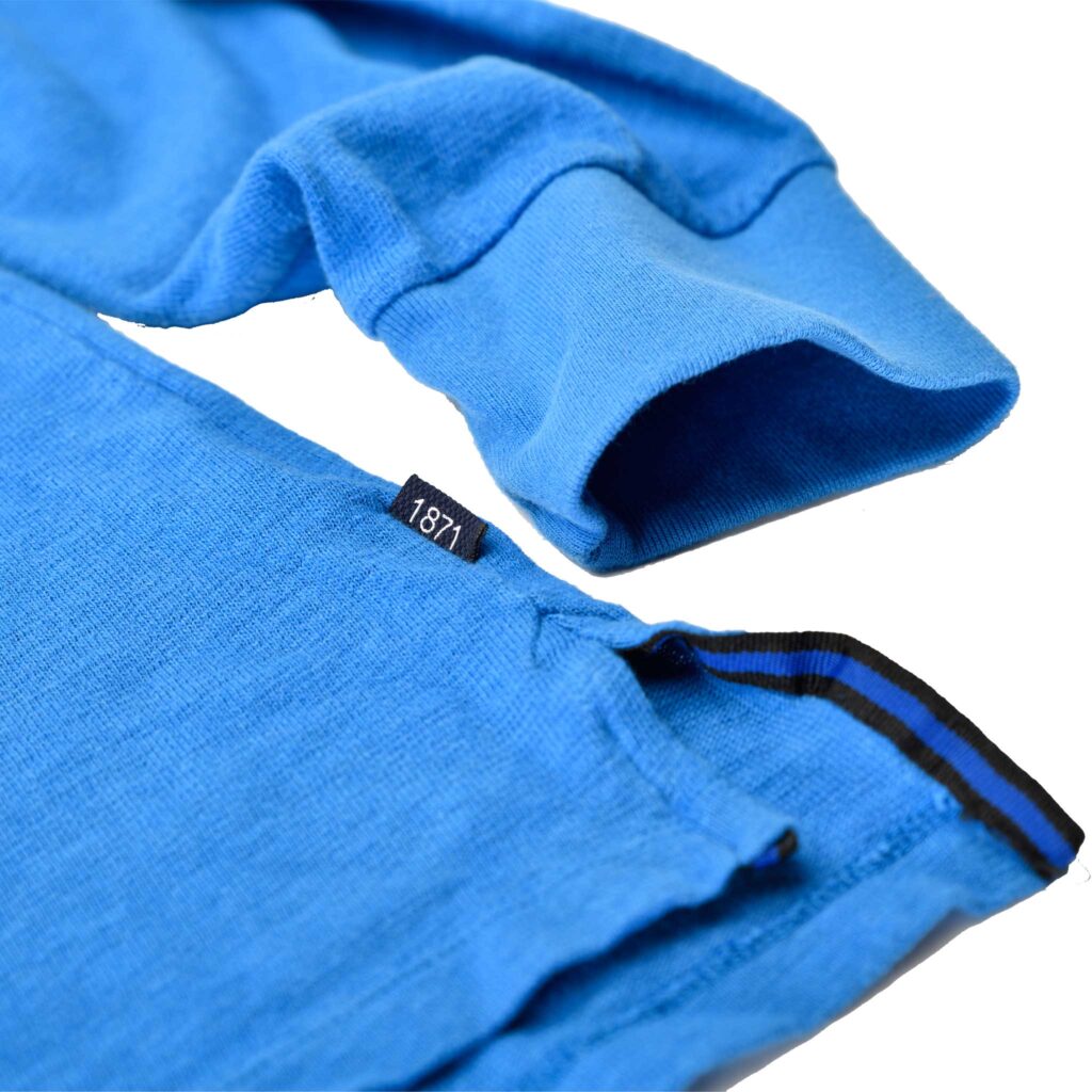 Royal Blue Long Sleeve 1871 Polo Shirt_Tab