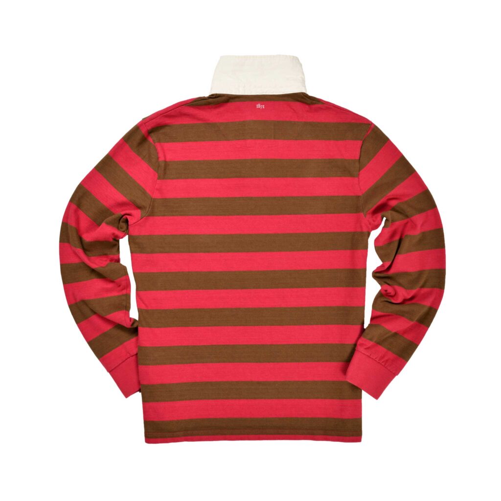 Classic Raspberry and Carafe 1871 Rugby Shirt_Back