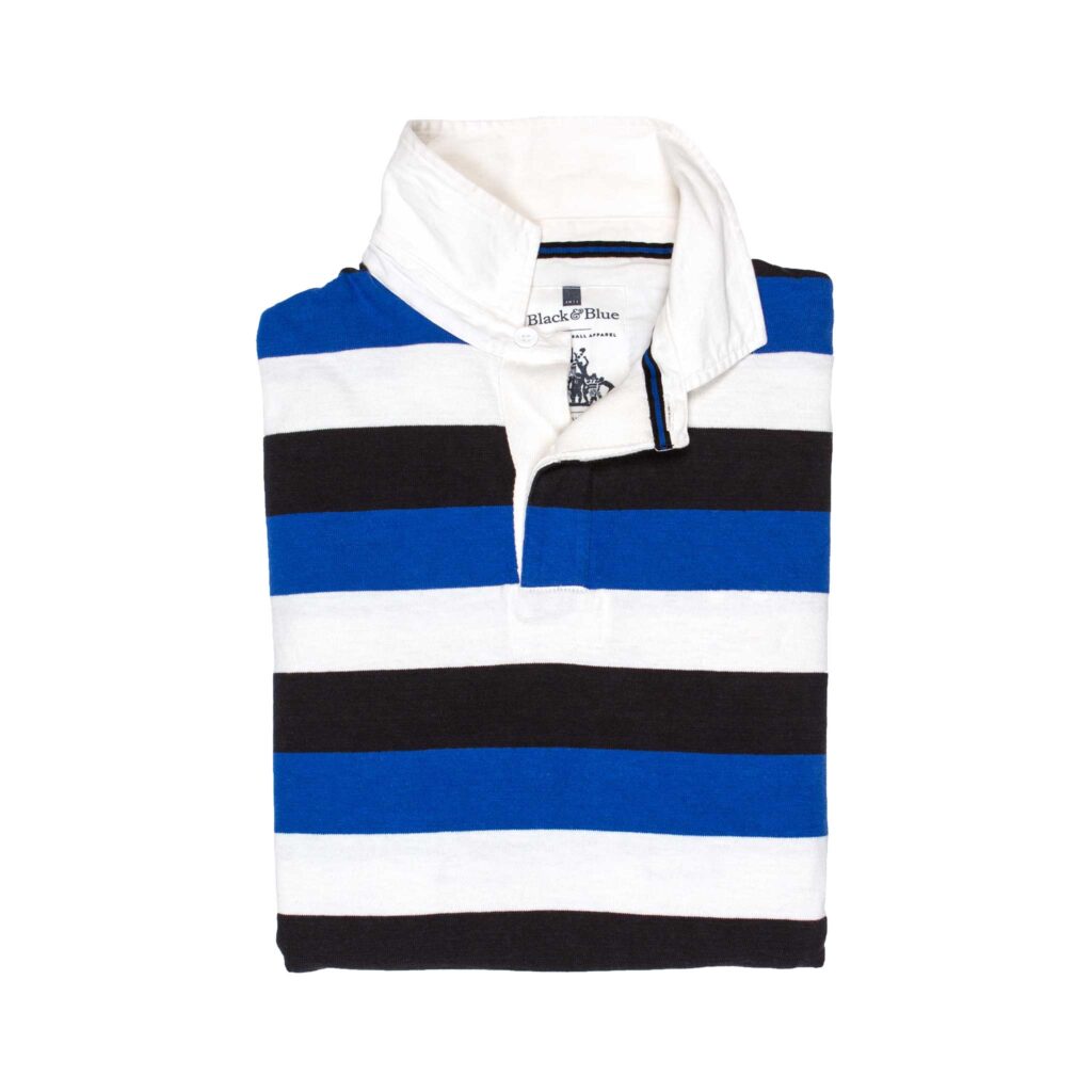 Black,Blue,White Rugby Shirt_Folded