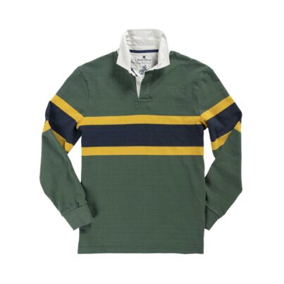 GREEN OUTDOOR HERITAGE RUGBY SHIRT