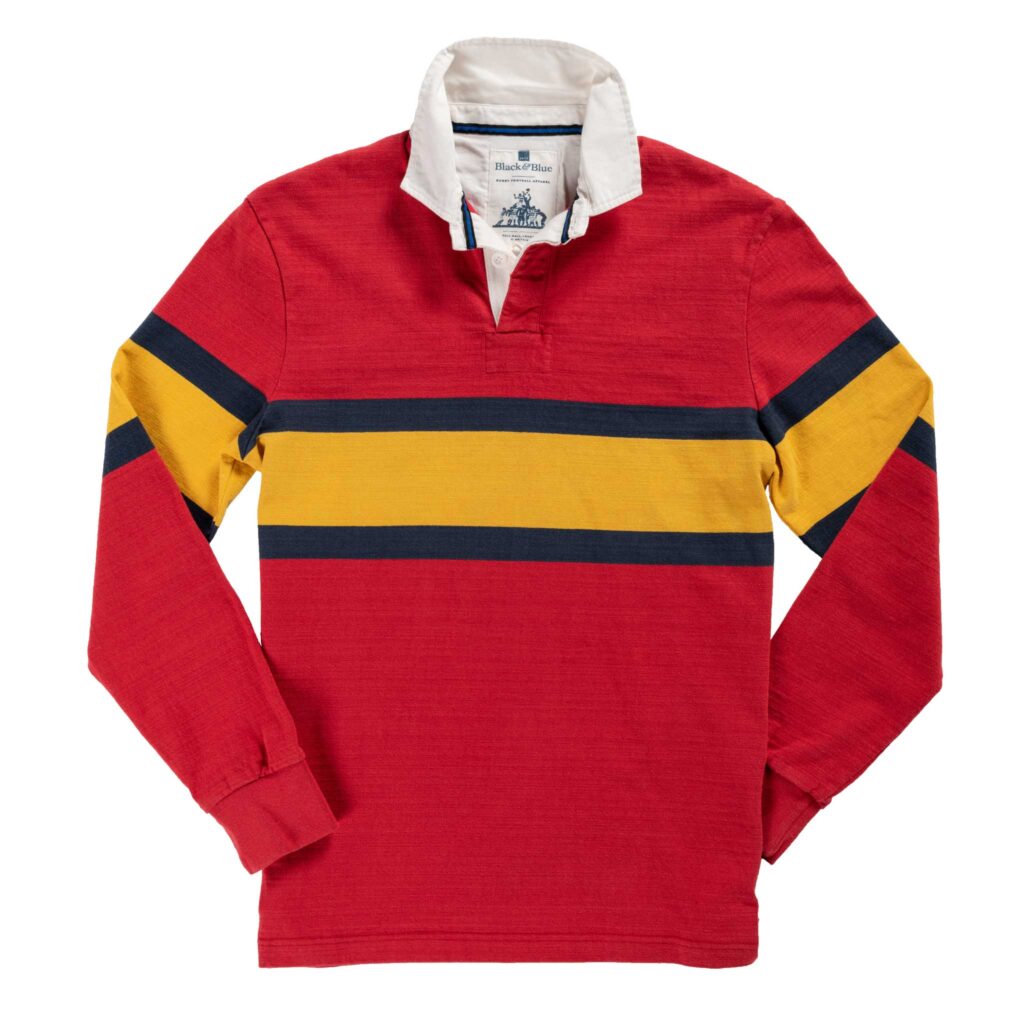 Red Outdoor Heritage Rugby Shirt_Front