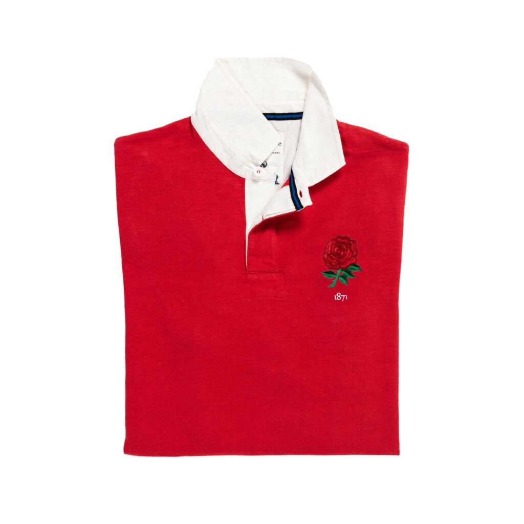 England 1871 Rugby Shirt_Red_Folded