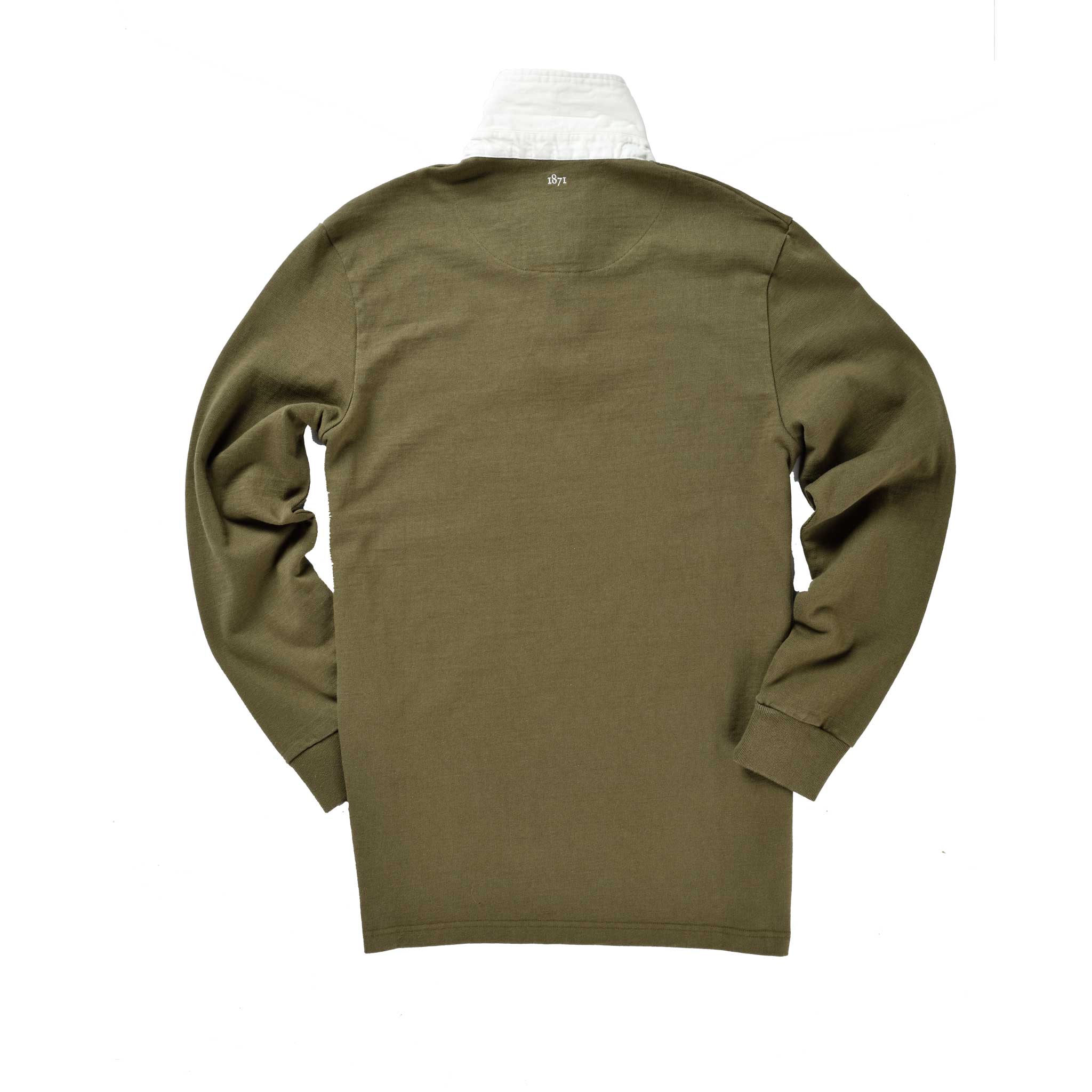 Classic Olive 1871 Rugby Shirt_Back