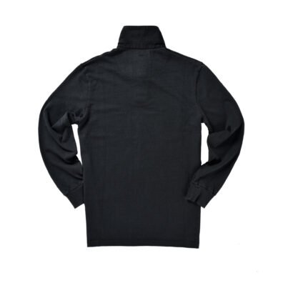 Classic Black With Black Collar Rugby Shirt_Back