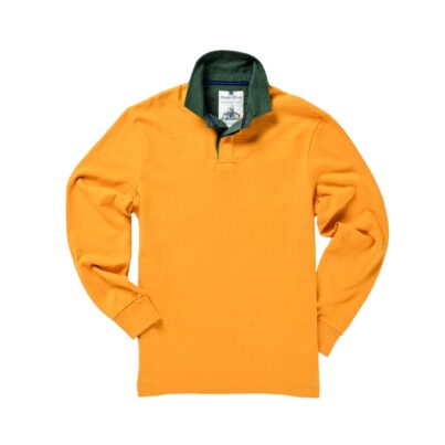 CLASSIC GOLD WITH GREEN COLLAR 1871 RUGBY SHIRT