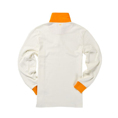 Classic White With Gold Collar 1871 Rugby Shirt_Back