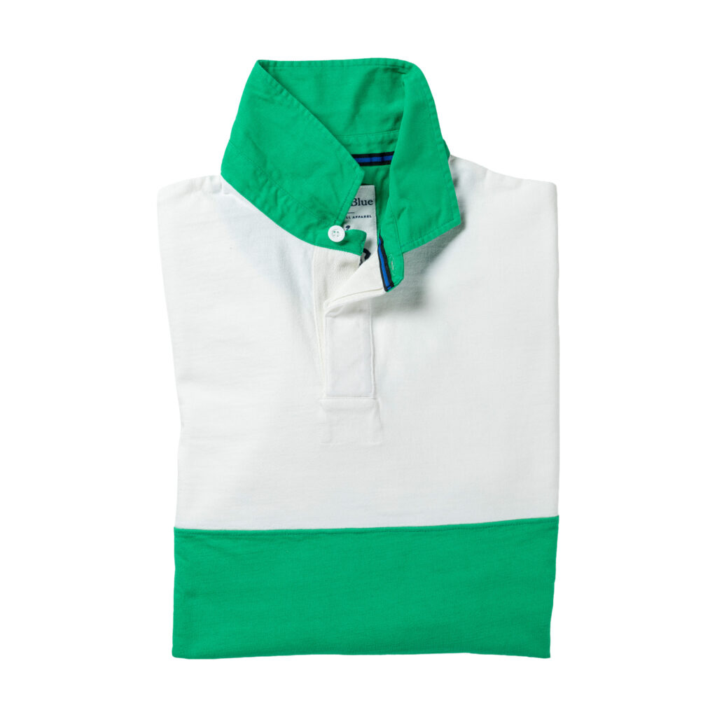 Bright Green Hopp 1871 Rugby Shirt_Folded