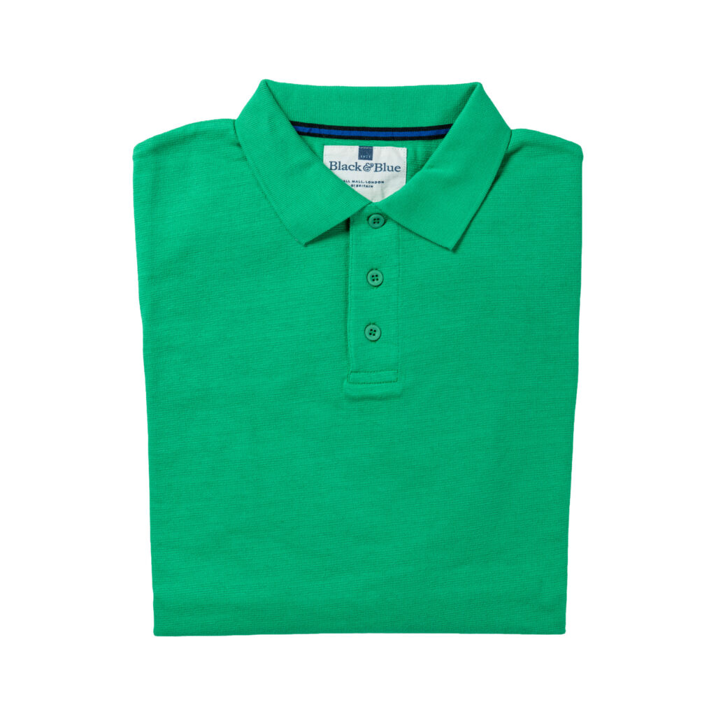Bright Green 1871 Polo Shirt_Folded