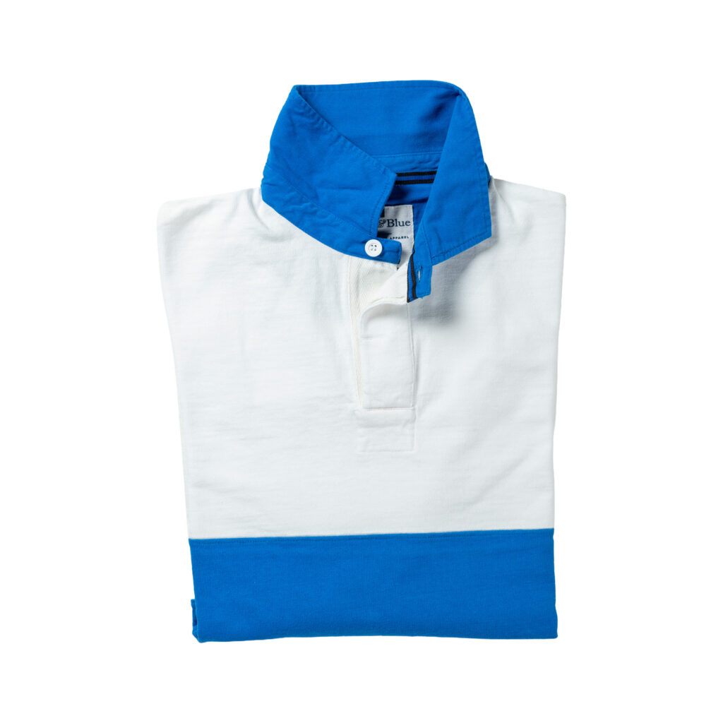 French Blue Hoop 1871 Rugby Shirt_Folded