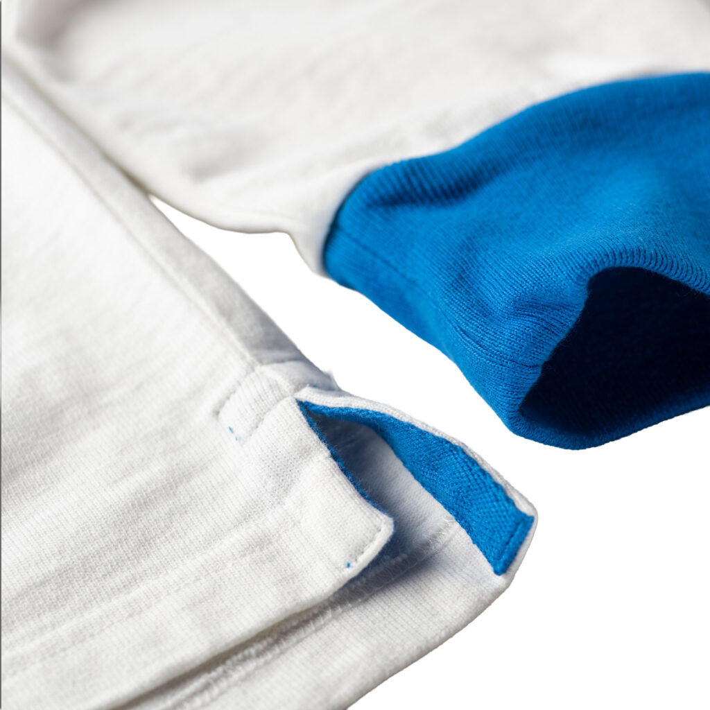 French Blue Hoop 1871 Rugby Shirt_Hem