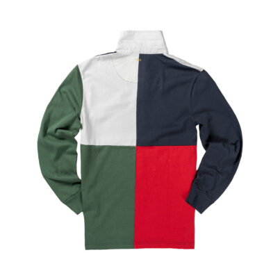 Red, Green, Navy & White 1871 Rugby Shirt_Back