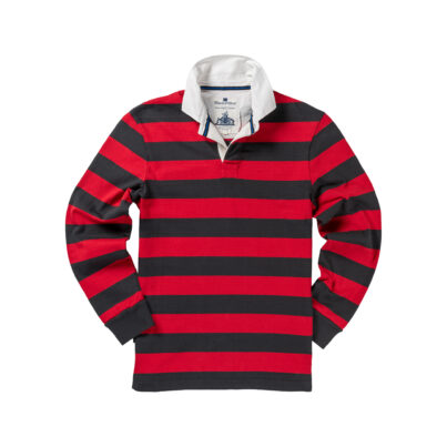 CLASSIC BLACK & RED STRIPE 1871 RUGBY SHIRT