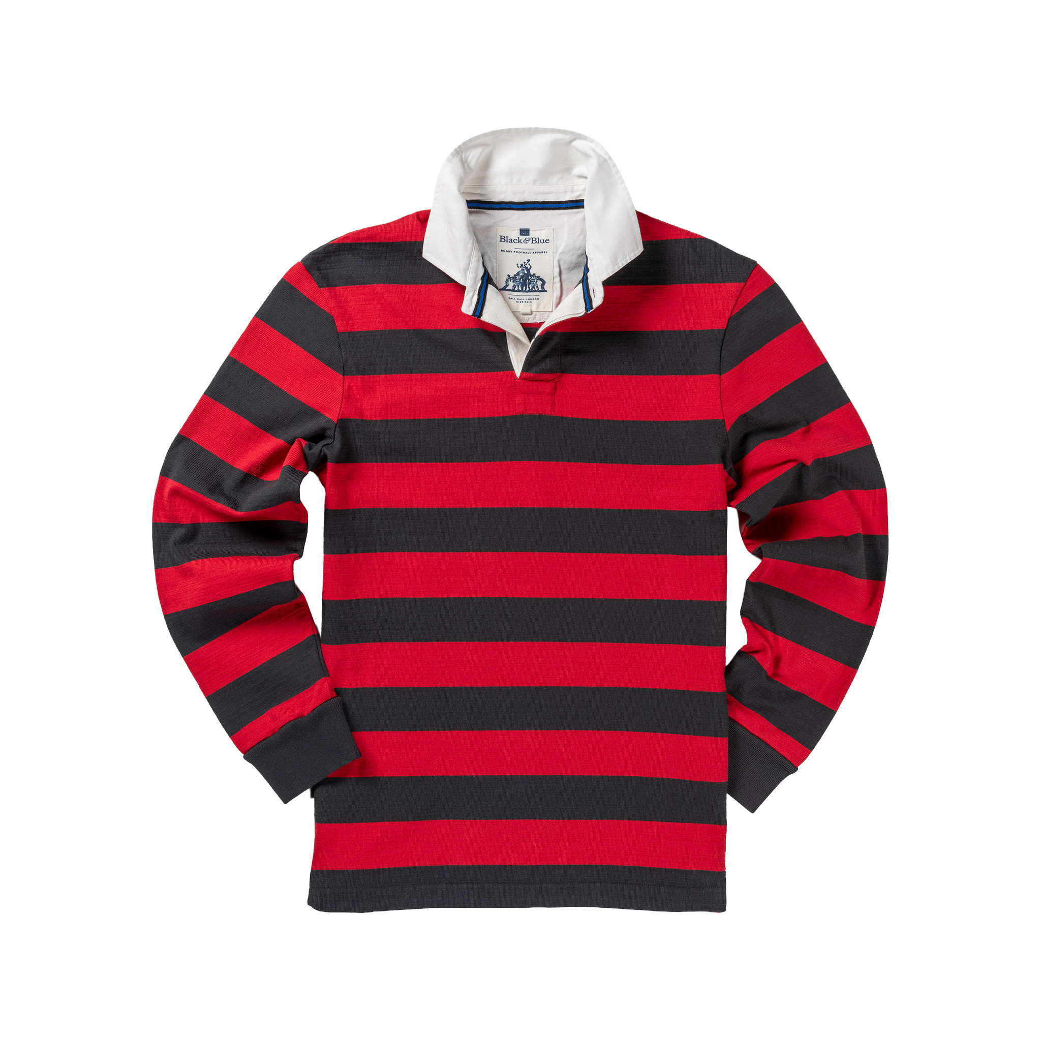 CLASSIC BLACK & RED STRIPE 1871 RUGBY SHIRT - Image 2
