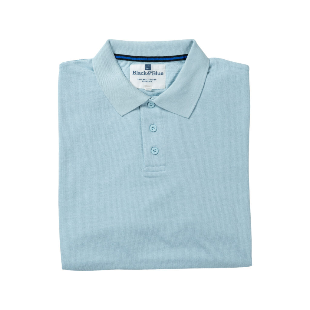 Sky Blue 1871 Polo Shirt_Folded