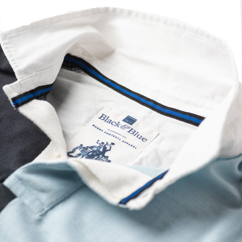 Sky&Black Quarter 1871 Rugby Shirt_BBLabel
