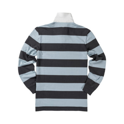 Sky&Black Stripe 1871 Rugby Shirt_Back