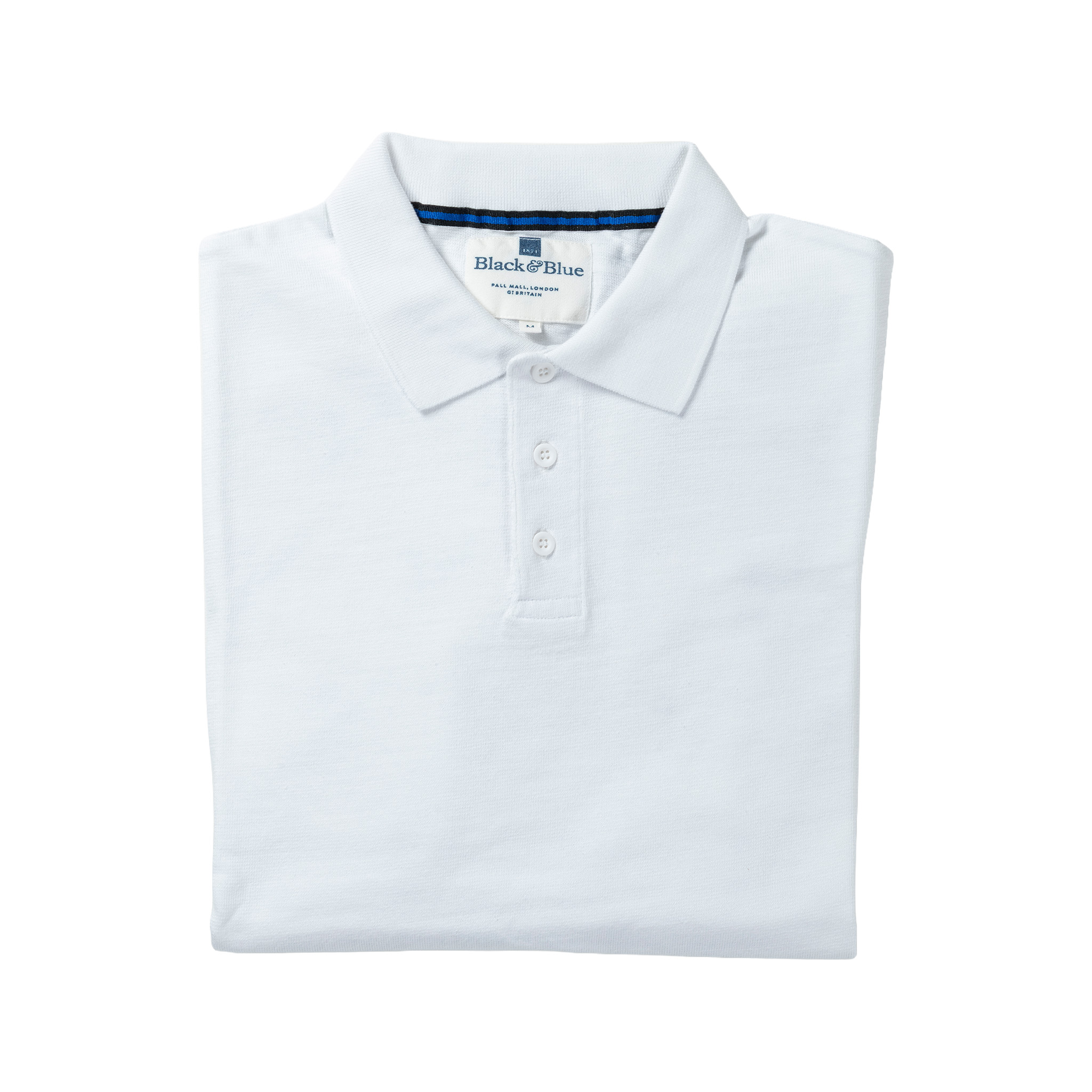 White 1871 Polo Shirt_Folded
