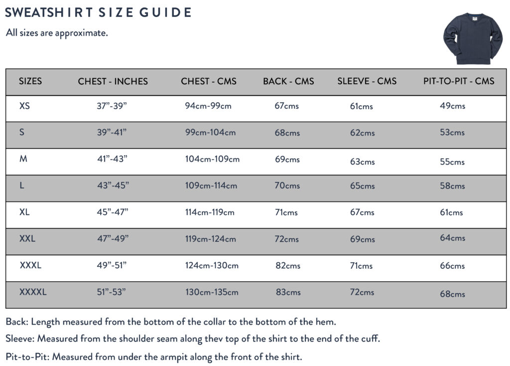 Sweatshirt Size Guide_2026